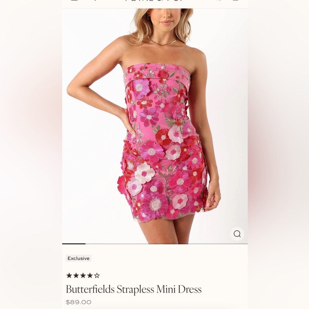 Petal & Pup Pink Floral Mini Dress